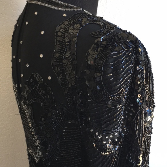 VINTAGE NITE LINE • Black Sequin Formal - Picture 5 of 8